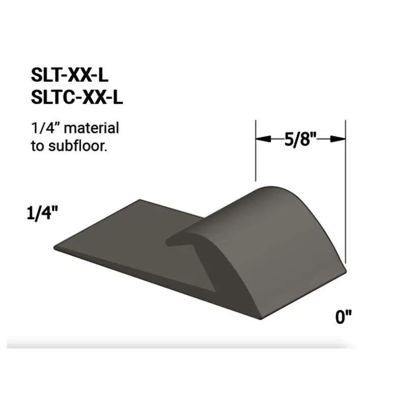 Tarkett - Slim Line Transitions - SLT 179 L for 1/4" Material to Floor #179 Steel 12'