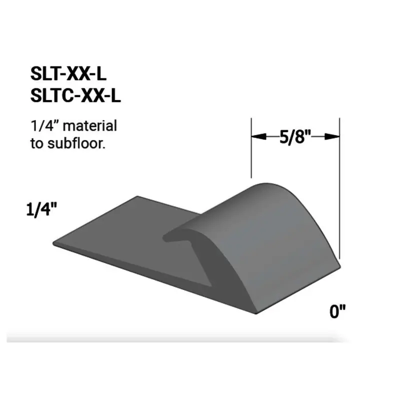 Tarkett - Slim Line Transitions - SLT 69 L for 1/4" Material to Floor #69 Sterling Silver 12'