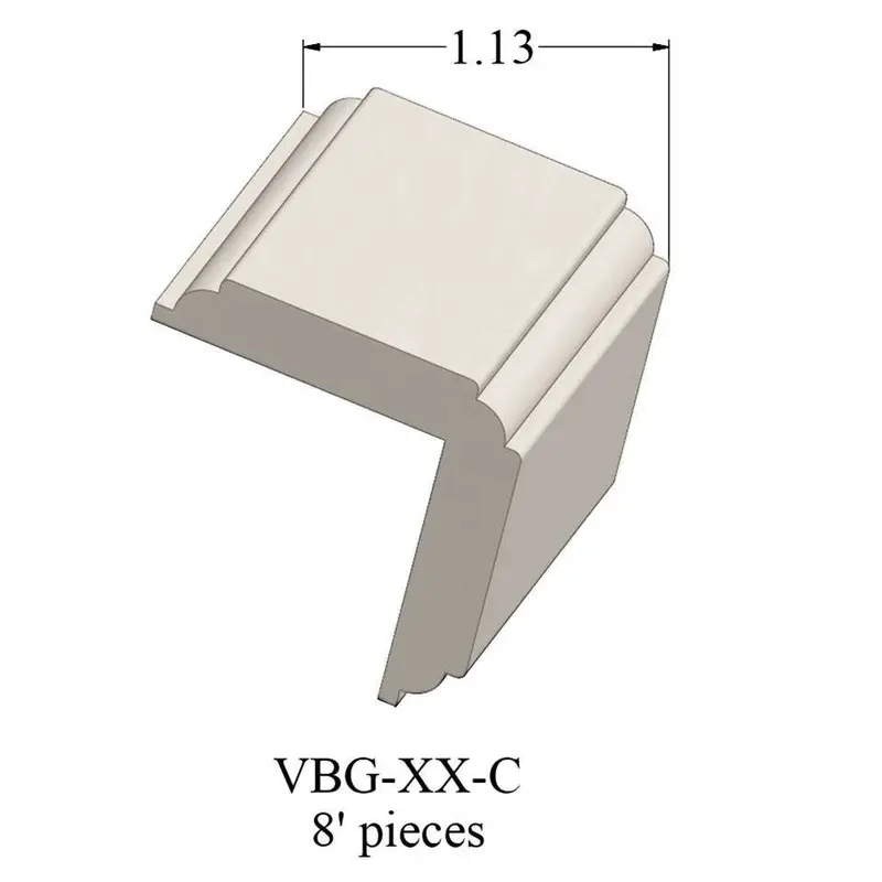 Tarkett - Millwork Wall Finishing System - VBG 01 C Corner Guard 1-1/4" #01 Snow White - Wall Base 8'