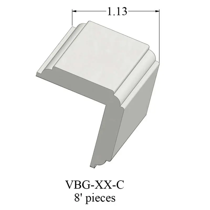 Tarkett - Millwork Wall Finishing System - VBG 08 C Corner Guard 1-1/4" #08 Icicle - Wall Base 8'