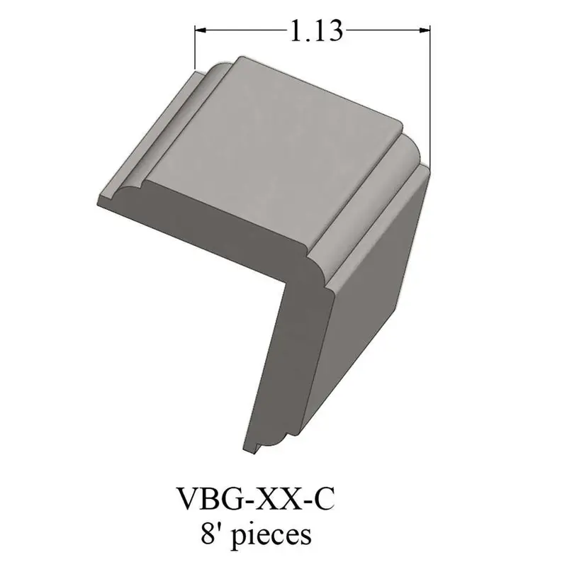 Tarkett - Millwork Wall Finishing System - VBG 29 C Corner Guard 1-1/4" #29 Moon Rock - Wall Base 8'