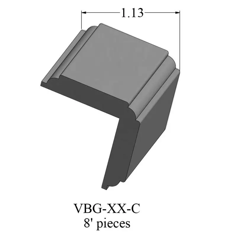 Tarkett - Millwork Wall Finishing System - VBG 40 C Corner Guard 1-1/4" #40 Black - Wall Base 8'