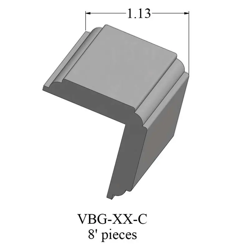 Tarkett - Millwork Wall Finishing System - VBG 48 C Corner Guard 1-1/4" #48 Grey - Wall Base 8'