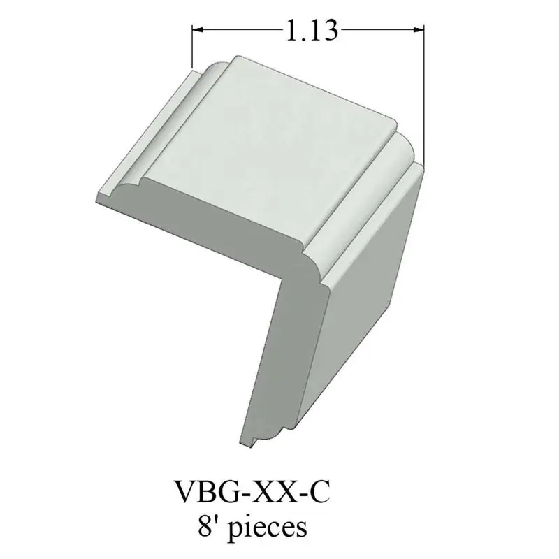 Tarkett - Millwork Wall Finishing System - VBG 50 C Corner Guard 1-1/4" #50 White - Wall Base 8'