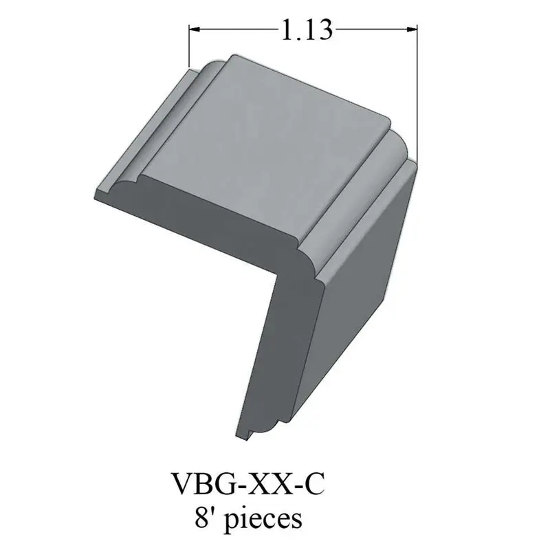 Tarkett - Millwork Wall Finishing System - VBG 71 C Corner Guard 1-1/4" #71 Storm Cloud - Wall Base 8'