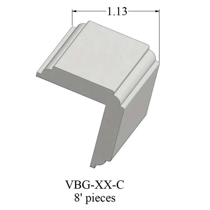 Tarkett - Millwork Wall Finishing System - VBG TB3 C Corner Guard 1-1/4" #TB3 Dover - Wall Base 8'