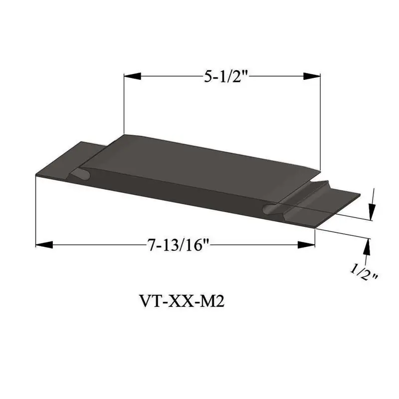 Tarkett - Thresholds - VT 167 M2 with 5-1/2" Exposed Surface #167 Fudge 36"