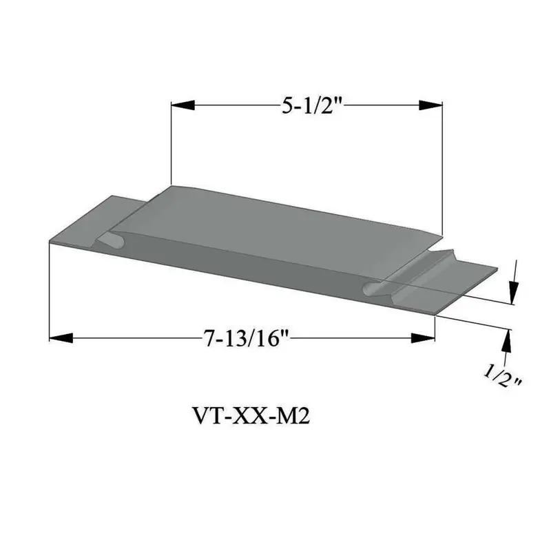 Tarkett - Thresholds - VT 21 M2 with 5-1/2" Exposed Surface #21 Platinum 36"