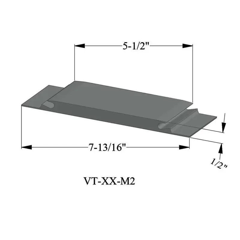 Tarkett - Thresholds - VT 38 M2 with 5-1/2" Exposed Surface #38 Pewter 36"