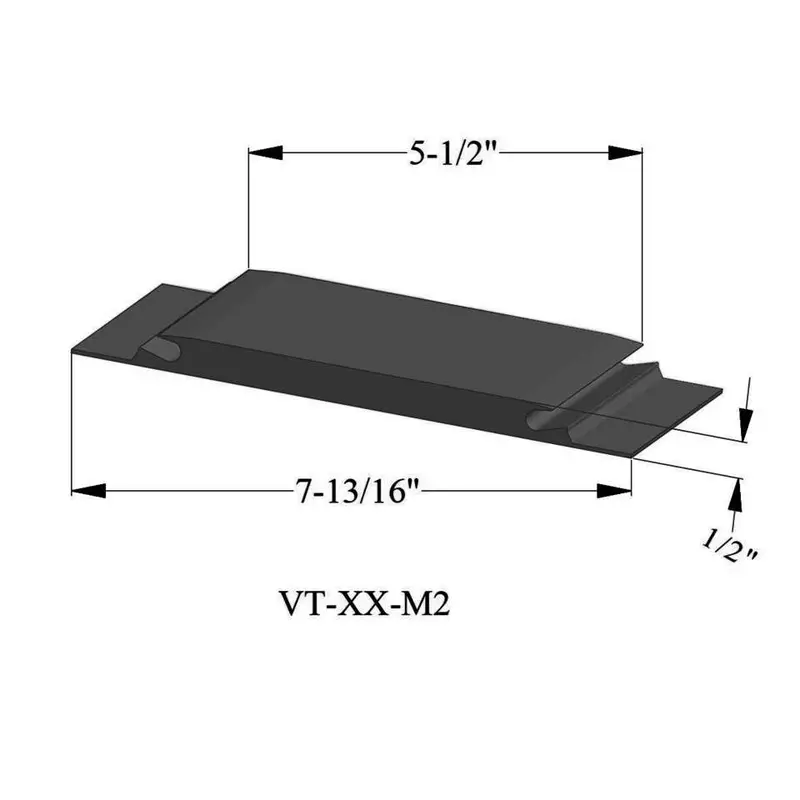 Tarkett - Thresholds - VT 40 M2 with 5-1/2" Exposed Surface #40 Black 36"