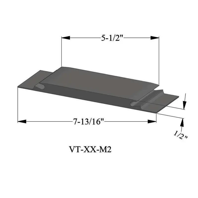 Tarkett - Thresholds - VT 48 M2 with 5-1/2" Exposed Surface #48 Grey 36"