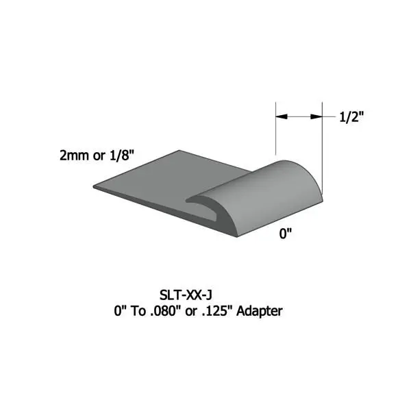 Tarkett - Slim Line Transitions - SLTC 38 J for 1/8" Material to Floor with Contour #38 Pewter 12'