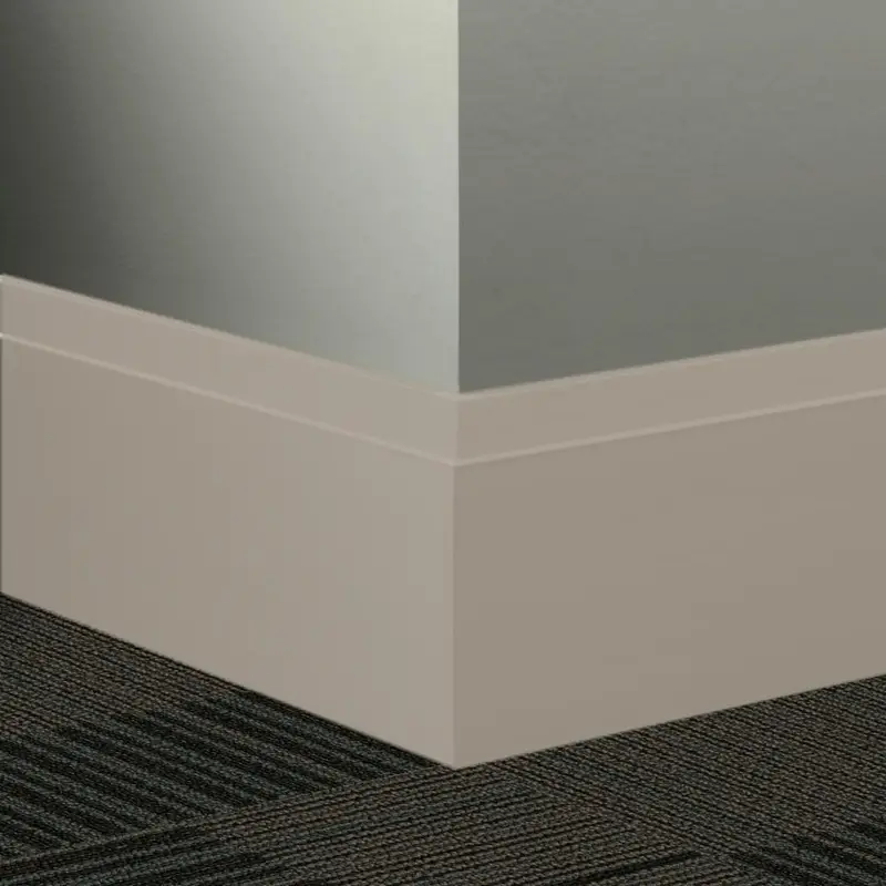 Tarkett Millwork Contoured Wall Base Rubber Equinox #121 Cement 4-1/2" x 8' (Pack of 4)