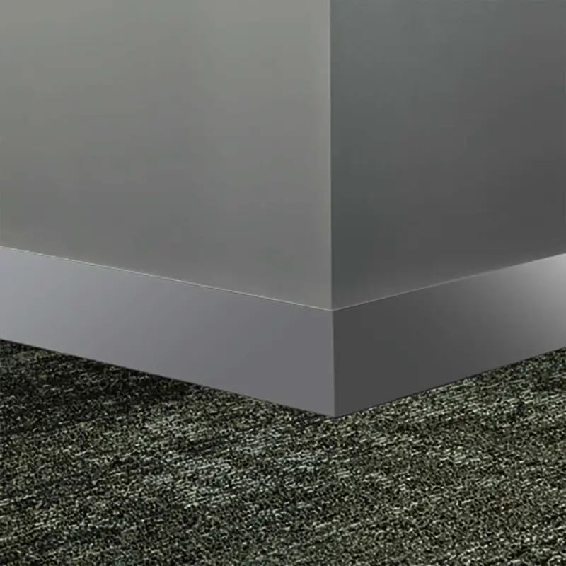 Millwork Wall Finishing System - MW 69 S4 Monument 4" #69 Sterling Silver - Wall Base 8' (Pack of 8)