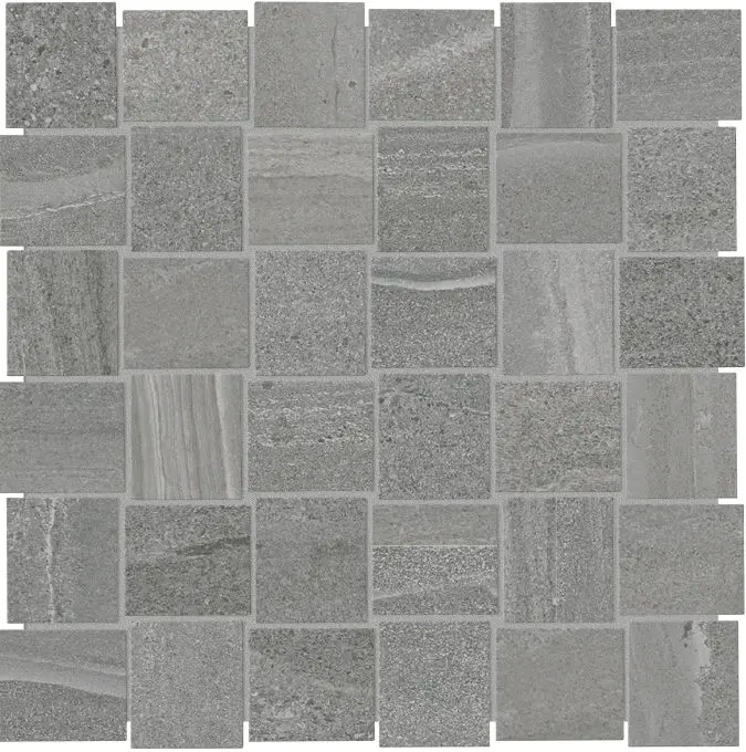 2 x 2 in Davenport Mica Basketweave Matte Glazed Porcelain Mosaic
