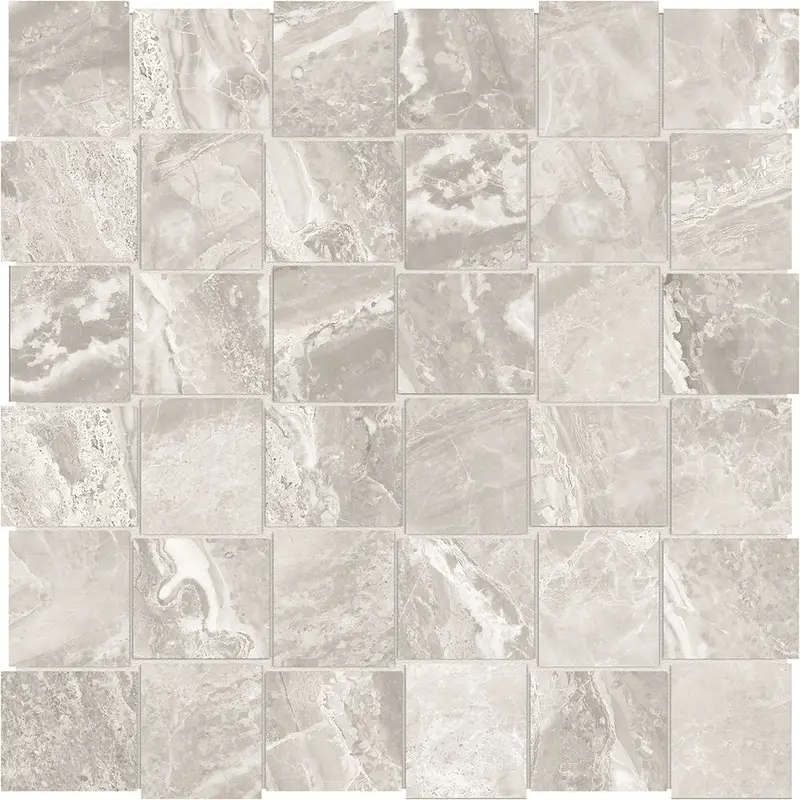 Anatolia - Porcelain Mosaic Mayfair Stella Argento Basketweave Polished 2" x 2"