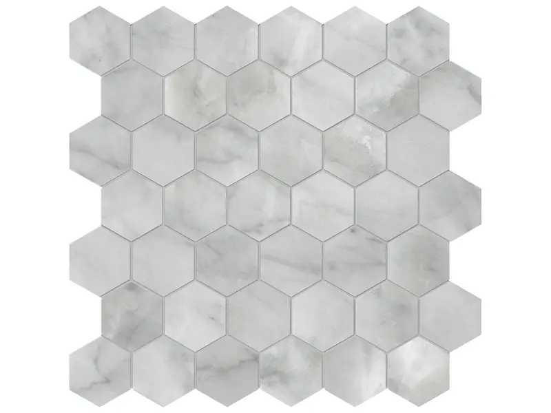 Anatolia - Mosaic Hexagon Plata Onyx Crystallo Polished 12" x 12"