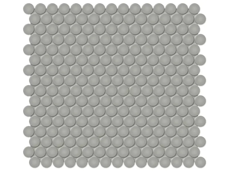 Anatolia Mosaic Penny Round Soho Cement Chic Matte 11" x 12"