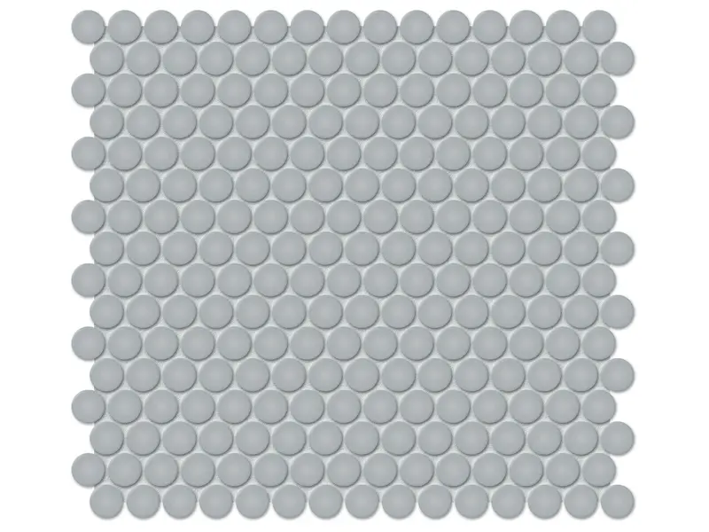 Anatolia - Mosaic Penny Round Soho Cloud Blue Matte 11" x 12"