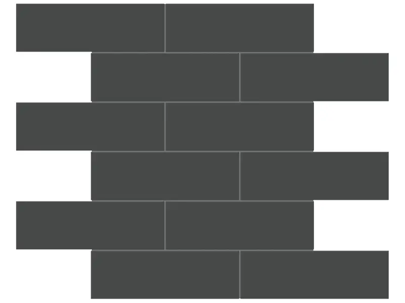 2x6 Brick Soho Matte Retro Black