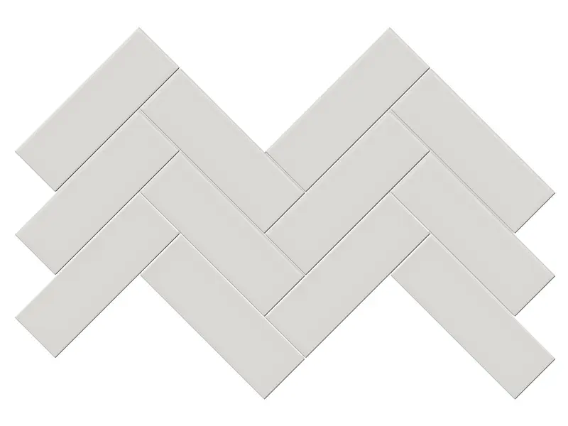 Anatolia - Mosaic Tiles Tiles Soho Halo Grey Glossy Herringbone 8-1/4" x 16-5/8" (Sold in Sqft)
