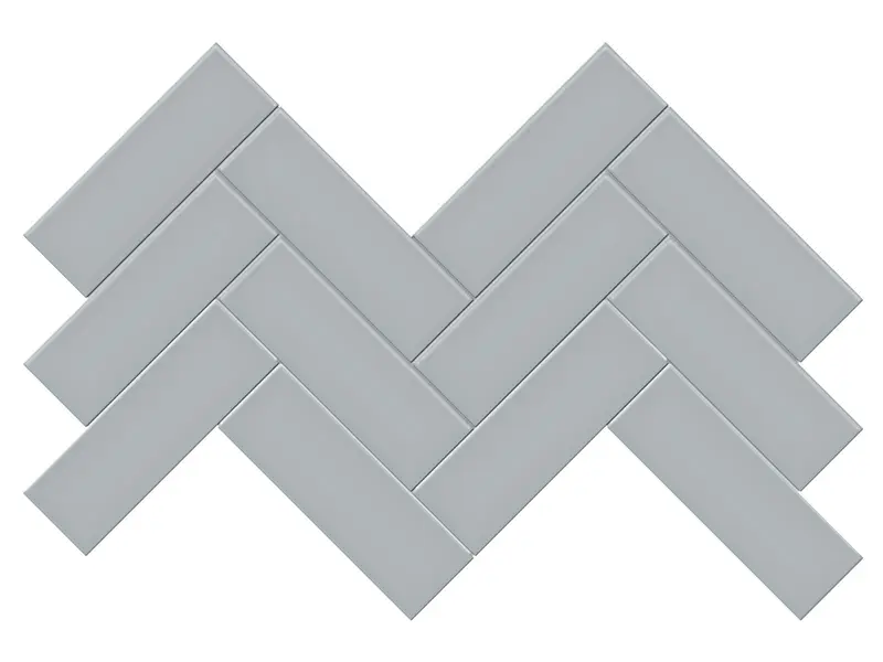 Anatolia - Mosaic Herringbone Soho Cloud Blue Matte 8-1/4" x 17"