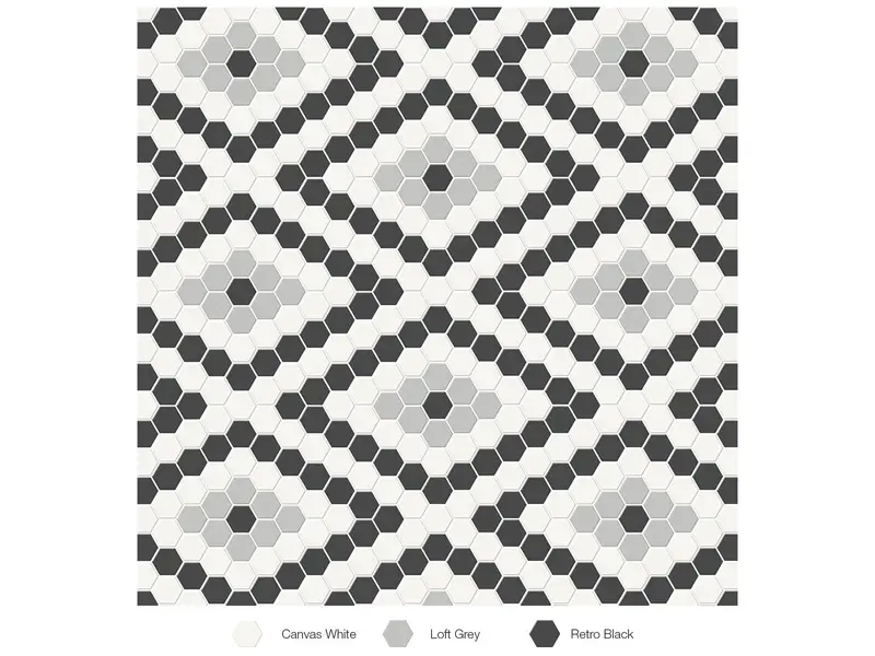 Anatolia - Mosaic Tile Soho Midnight Blend Matte 7-3/4" x 13"