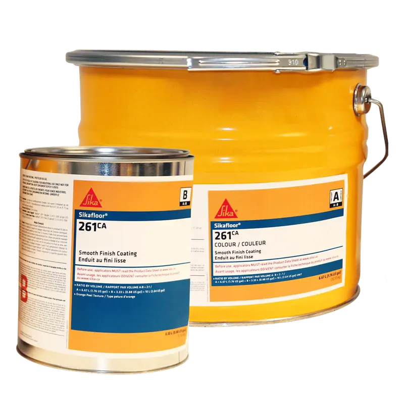 Sika - Smooth Finish Coating Sikafloor-261 Ca RAL 7030 Stone Grey Part A + B - 10 L