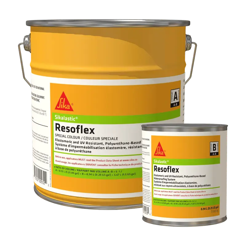 Sika Polyurea Coating Sikalastic Resoflex RAL 7046 Telegrey Part A + B - 1.5 gal