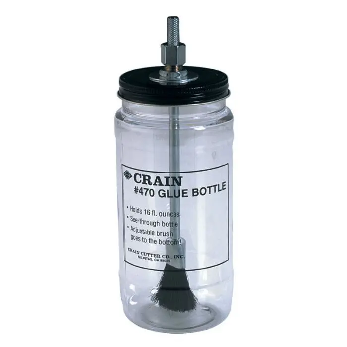 Crain - Glue Bottle Plastic with Brush for 16 oz of Adhesive