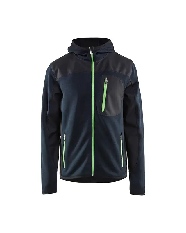 Blaklader Knitted Jacket Dark Navy/Green - XL