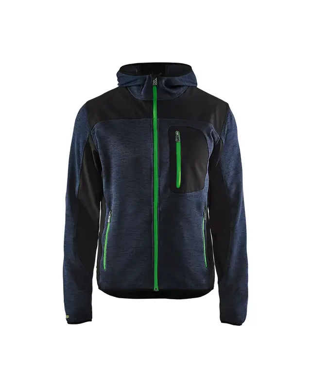 Blaklader Knitted Jacket Dark Navy and Green XXX-Large