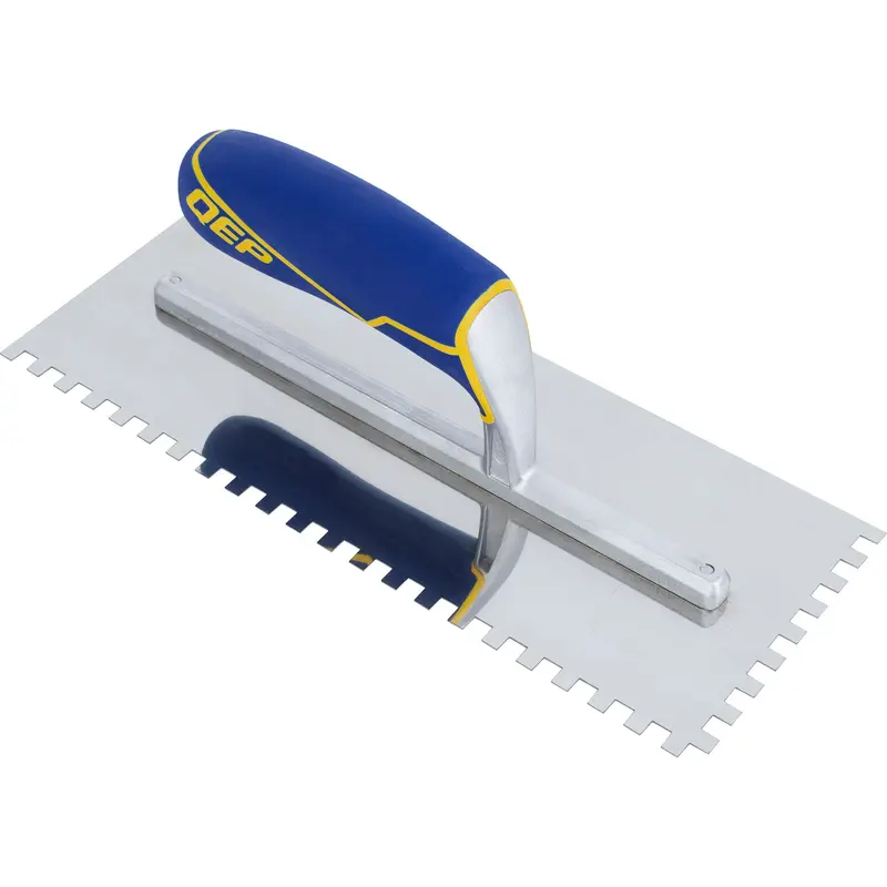 QEP - Comfort Grip Stainless Steel Trowel Square-Notch 1/4" x 1/4" x 1/4"
