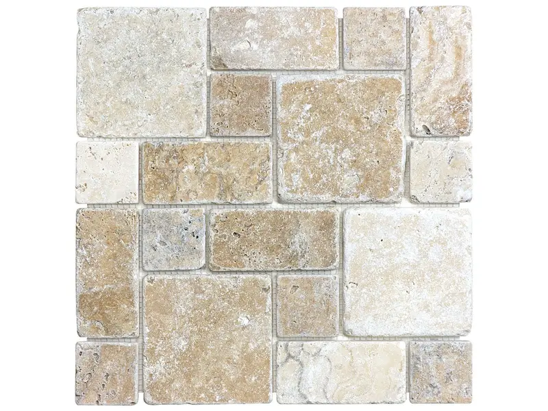Anatolia - Natural Stone Mosaic Picasso Roman Pattern Tumbled