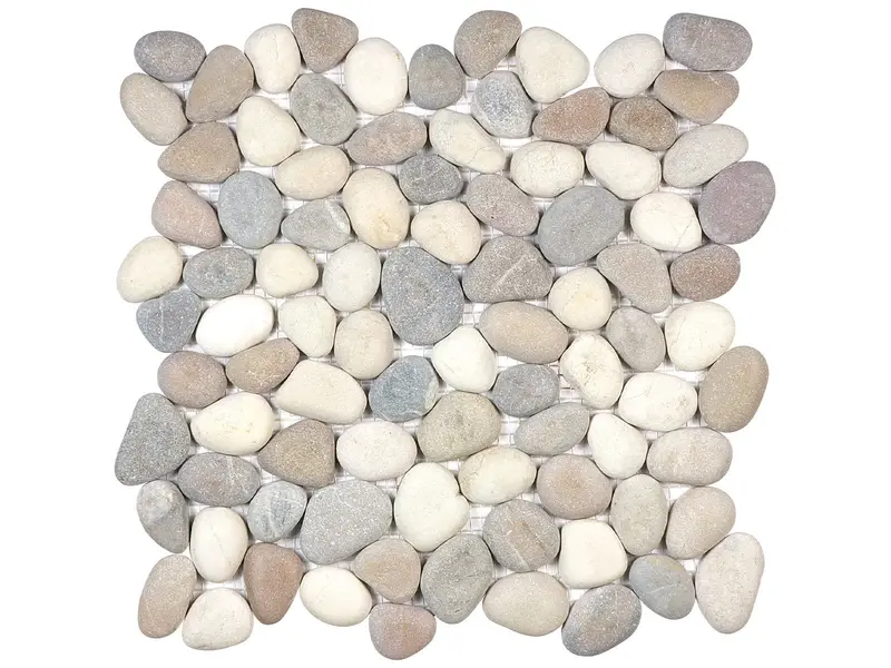 Anatolia - Natural Stone Mosaic Zen Harmony Warm Blend Pebble Matte 12" x 12"