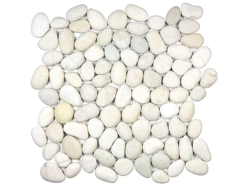 Anatolia - Natural Stone Mosaic Zen Serenity Ivory Pebble Matte 12" x 12"