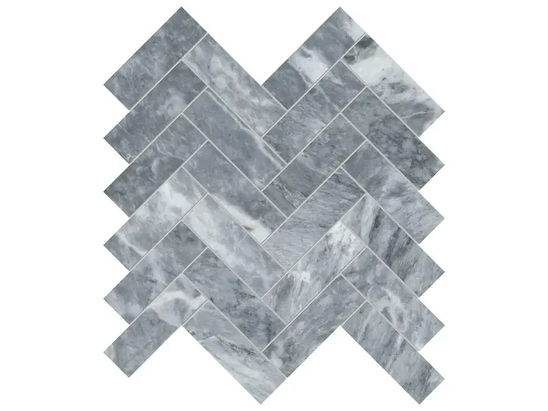 Anatolia Mosaic Aqua Intenso Herringbone Brushed 11" x 11"