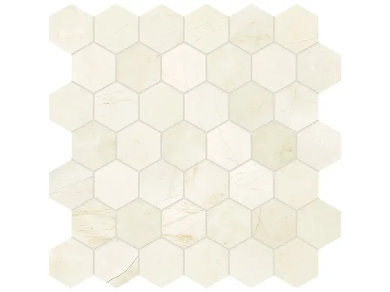Anatolia Mosaic Avorio Crema Hexagon Honed 12" x 12"