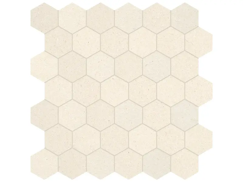 Anatolia Mosaic Serene Ivory Hexagon Honed 12" x 12"