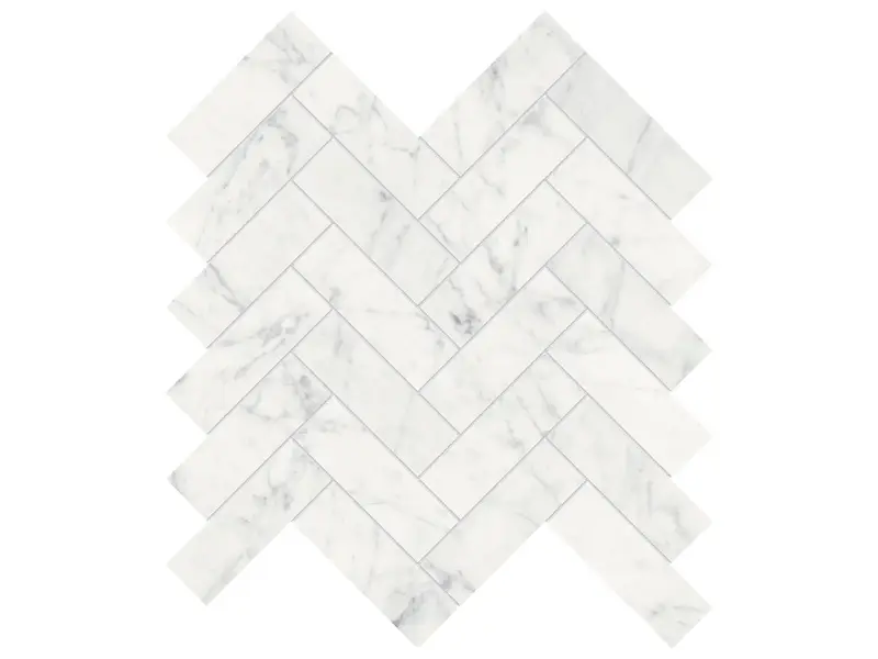 Anatolia Mosaic Eterna Bianco Herringbone Polished 11" x 11"