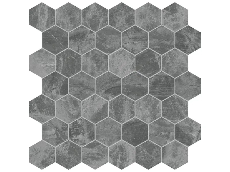 Anatolia Mosaic Gemma Mystique Hexagon Brushed 12" x 12"