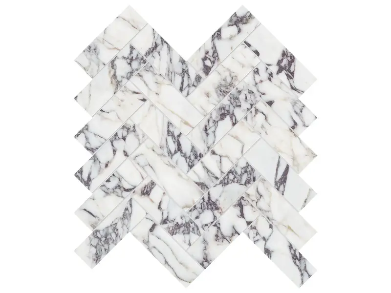 Anatolia Mosaic Viola Roccia Herringbone Honed 11" x 11"