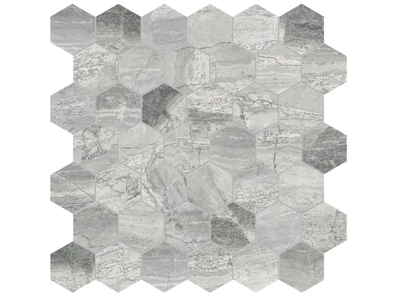 Anatolia Mosaic Volcana Notte Hexagon Honed 12" x 12"