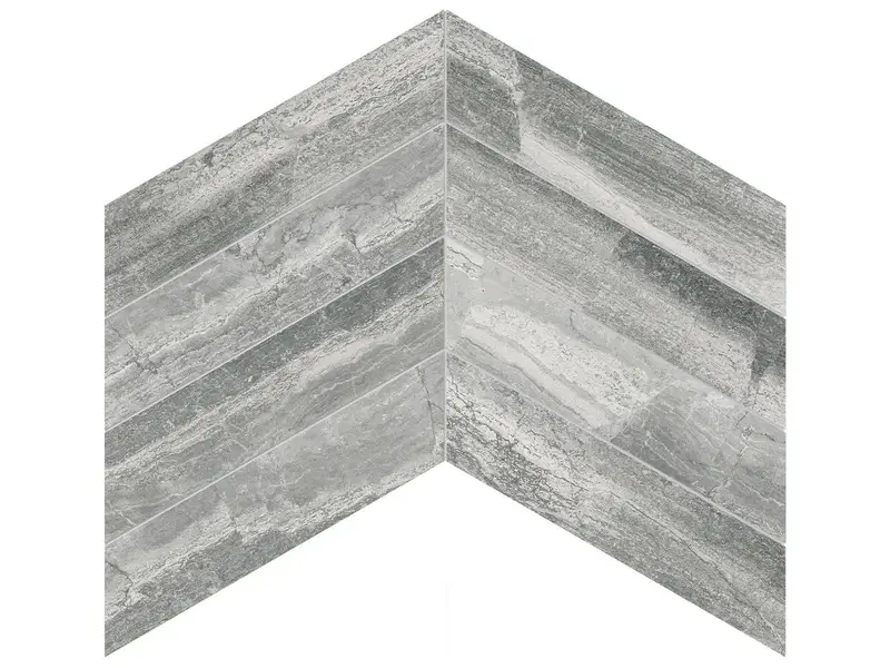 Anatolia Mosaic Volcana Notte Chevron Honed 10" x 15"
