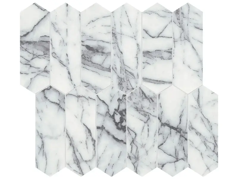 Anatolia Mosaic Lilac Volta Picket Honed 11" x 12"