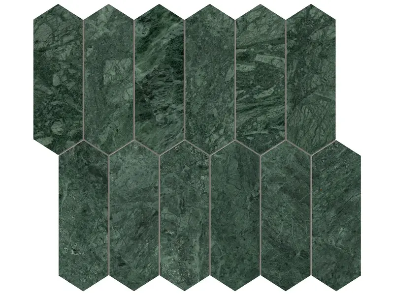 Anatolia Mosaic Diosa Verde Picket Polished 11" x 12"