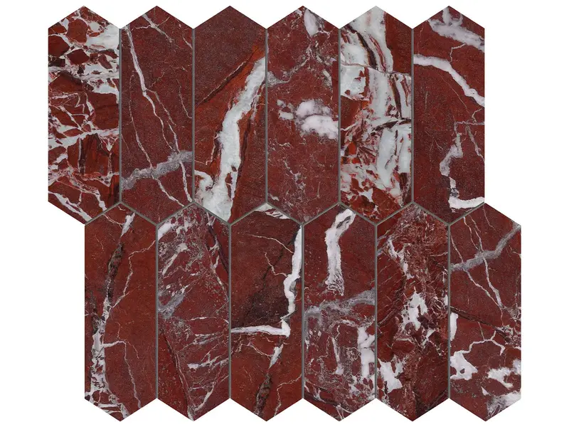 Anatolia Mosaic Tuscano Rosso Picket Polished 11" x 12"