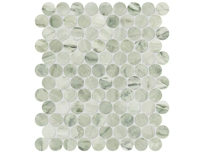 Anatolia Mosaic Moscato Argento Penny Round Honed 11" x 13"