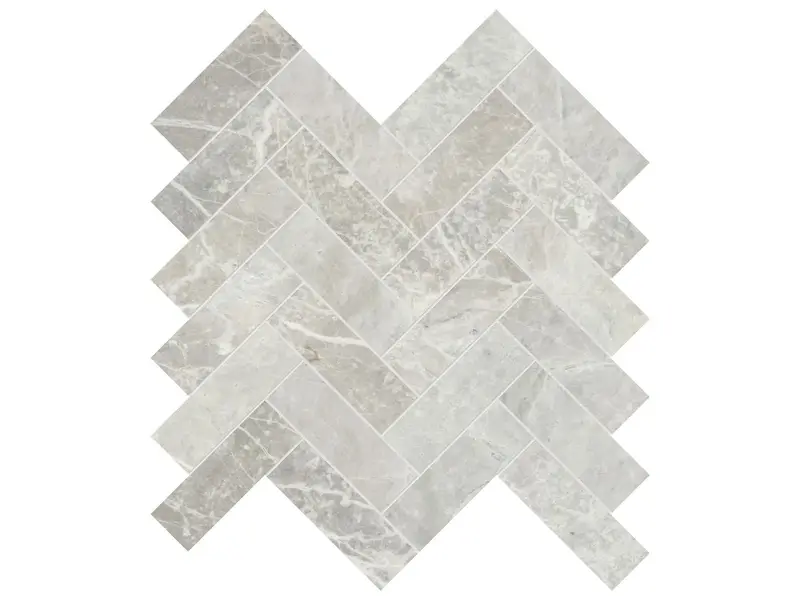 Anatolia Mosaic Apollo Argento Herringbone Honed 11" x 11"