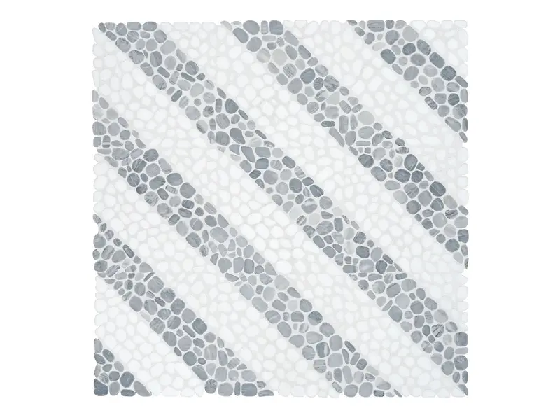 Anatolia Mosaics Cabana River Axis Pebble Tumbled 12" x 12"